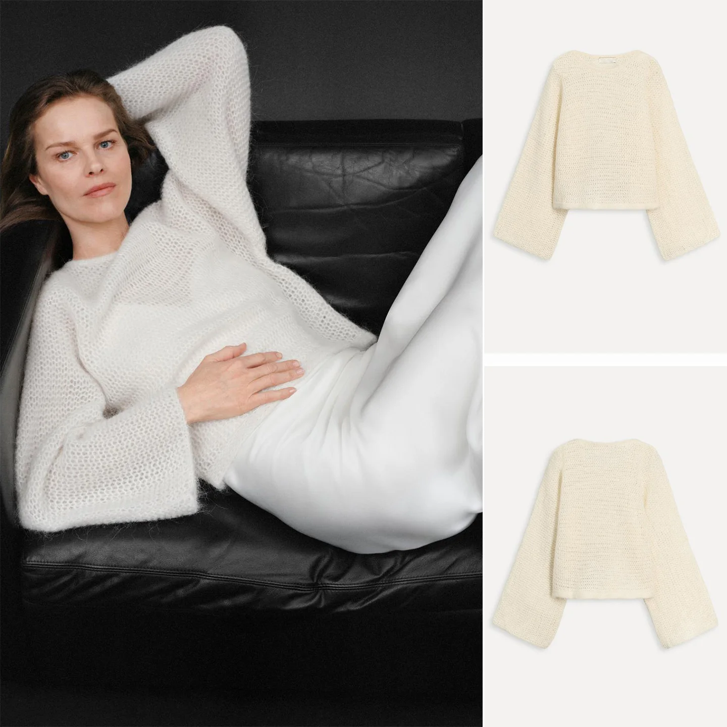 

Осенний новый женский повседневный мягкий уютный круглый Ne Long Sve Свободный ленивый вязаный свитер из полиэфирного волокна Long Sve круглый...