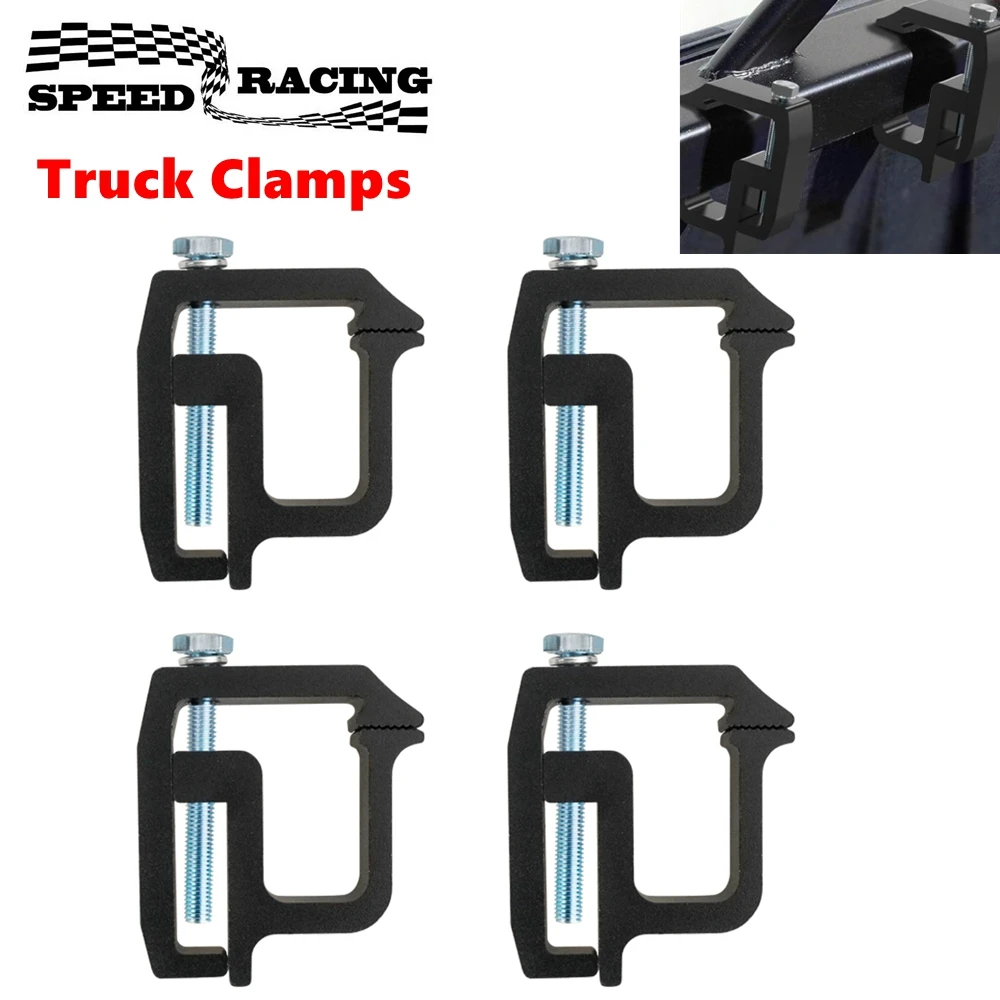 Truck Cap Mounting Clamps, Heavy Duty Camper Shell Clamps for Dodge Dakota Ram 1500 2500 3500, F150 F250, Tundra Set of 4