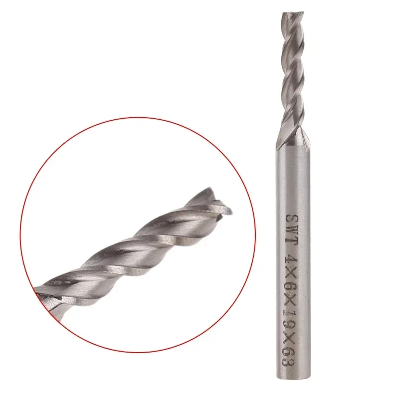 for Extra Long 4mm 3 Flute HSS & Aluminium End Mill Cutter Bit Extended