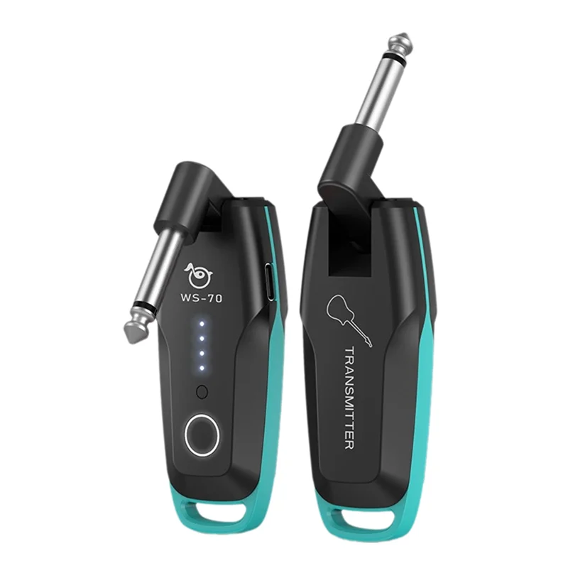 

RTENTE-WS-70 UHF Guitar Wireless Transmitter Receiver Rechargeable Multi Channels Wireless Guitar System Musical Instrument