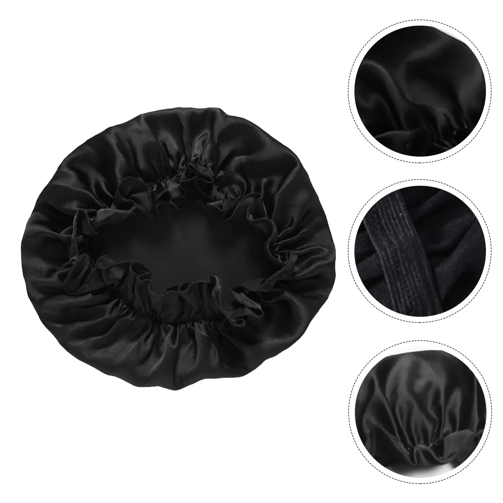 1 قطعة بونيه النوم الحرير للنساء الحرير العناية بالشعر قبعة ليلة النوم غطاء لينة مرنة موجة حافة قبعة لجميع المواسم