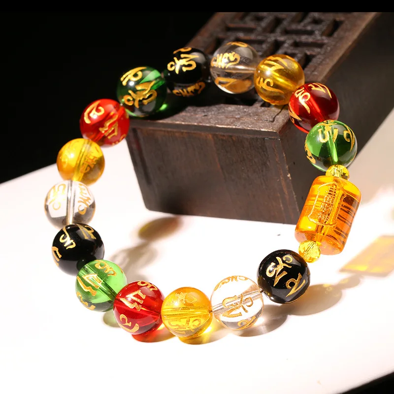 Buddhism Feng Shui Bracelet Luck Wealth Bracelets For Men Women Colorful Crystal Beaded Bracelet Charm Pixiu Bracelet Gifts