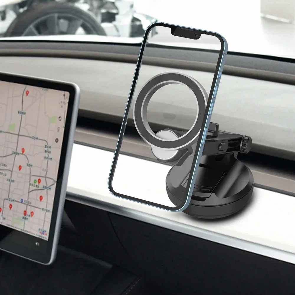 

Suction Cup Magnetic Car Phone Holder Universal Strong Magnet Dashboard Car Phone Mount for iPhone MagSafe Samsung Xiaomi