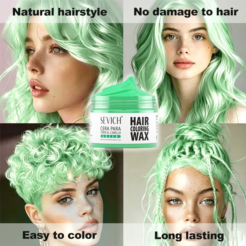 14 Color Hair Colour Wax One-time Easy To Wash Hair Color Clay DIY Long Lasting Hair Dye Mud Cosplay Festival Party Hair styling