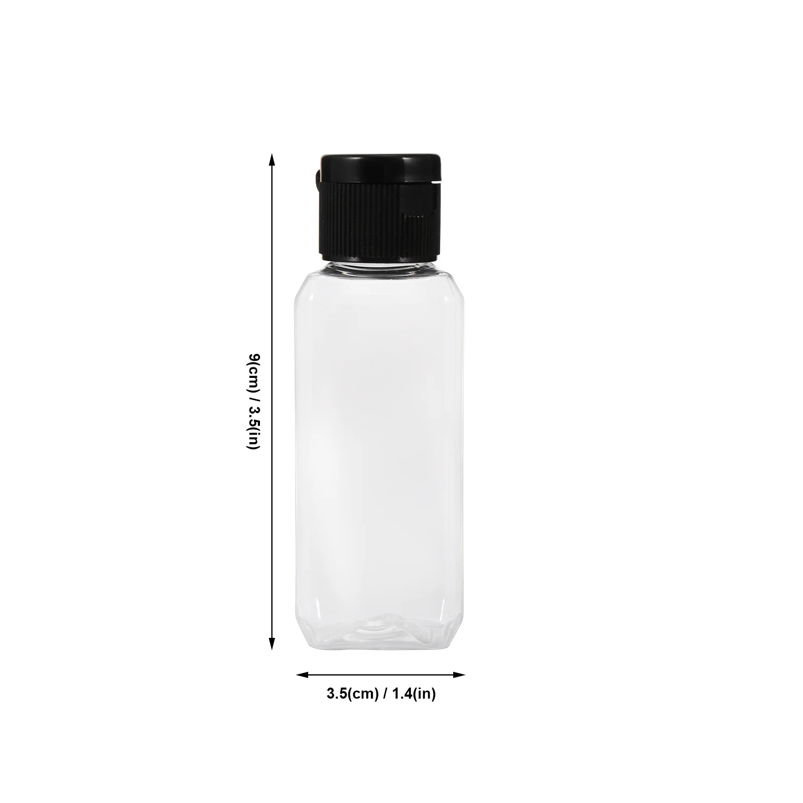 

20Pcs Transparent Square Bottles Clear Plastic Refillable Travel Bottle Containers Leakproof Portable Camping Business Trip