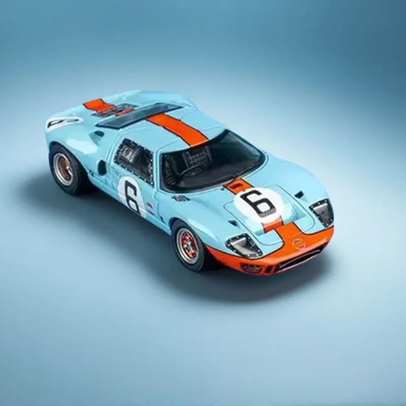 

Findassically Diecast 1:64 Scale GT40 Mk.1 P/1075 No.6 Alloy Car Model Ornament Souvenir Display Collection Hobby Gift