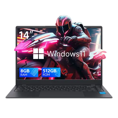 Laptop Windows 11 da 14 pollici Nuovo N4000 2.6Ghz 8GB RAM 512GB ROM Notbook Pc Computer portatile