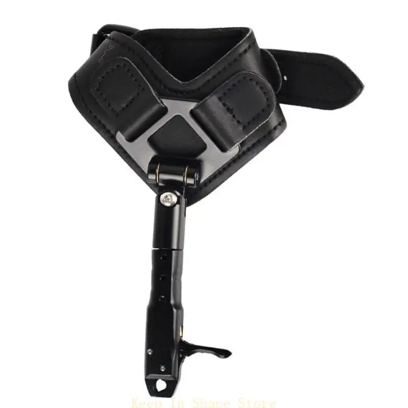 

U1JC Bow Release Aids Compound Bow Caliper Release Adjustable Wrist Strap Archerys 360 Rotating Archerys Bow Release Caliper
