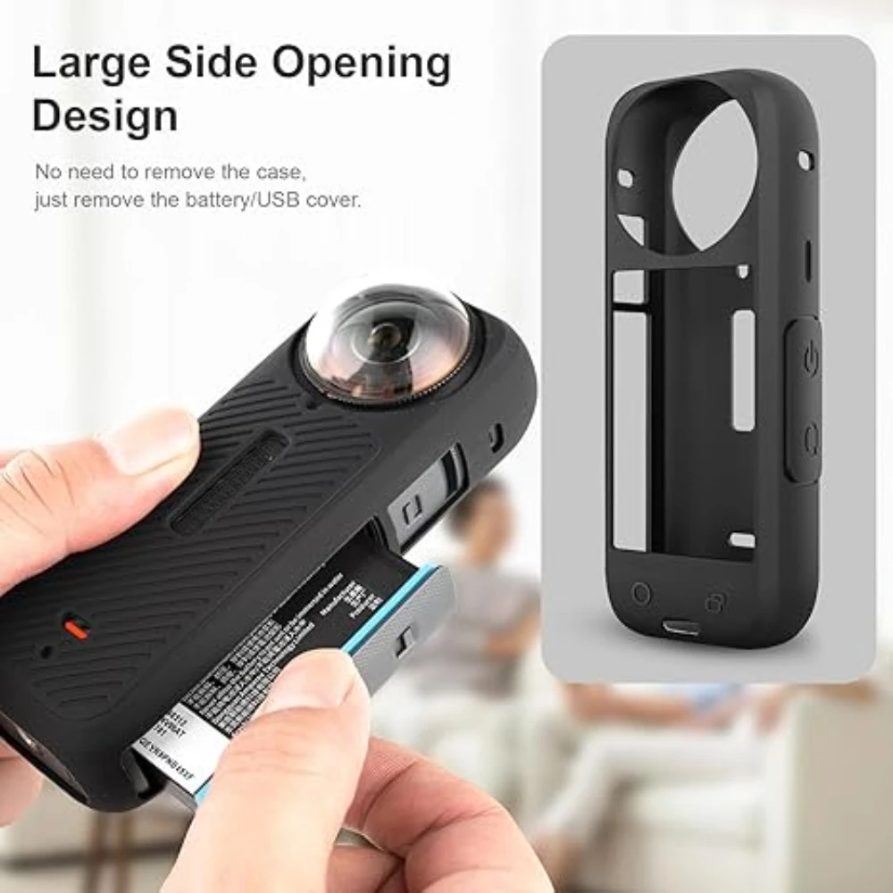 인스타360 X4용 액세서리, 실리콘 케이스 카메라 보호 여행용 방수 씰 포함 |   충격 방지 및 초강력 내구성