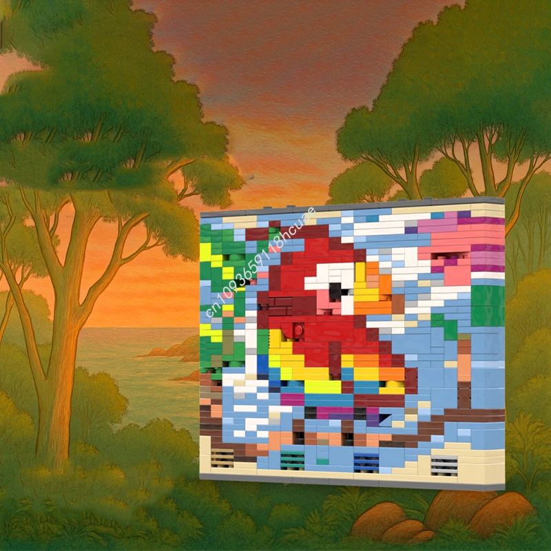 

559pcs MOC Mural 2 - Lorikeet Loll Modular Buildings Building Blocks Education Brick Children Kids Birthday Christmas toy Gift