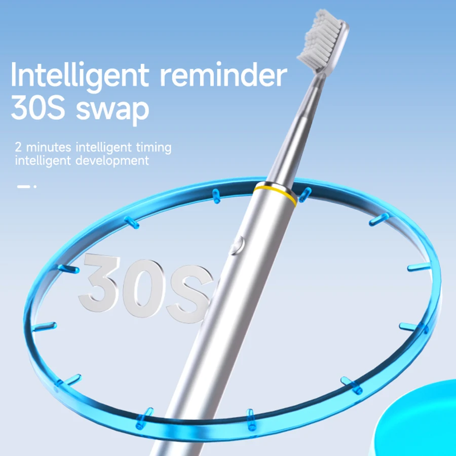 Intelligent electric toothbrush with DuPont soft hair and multiple adjustable settings for couples image 3