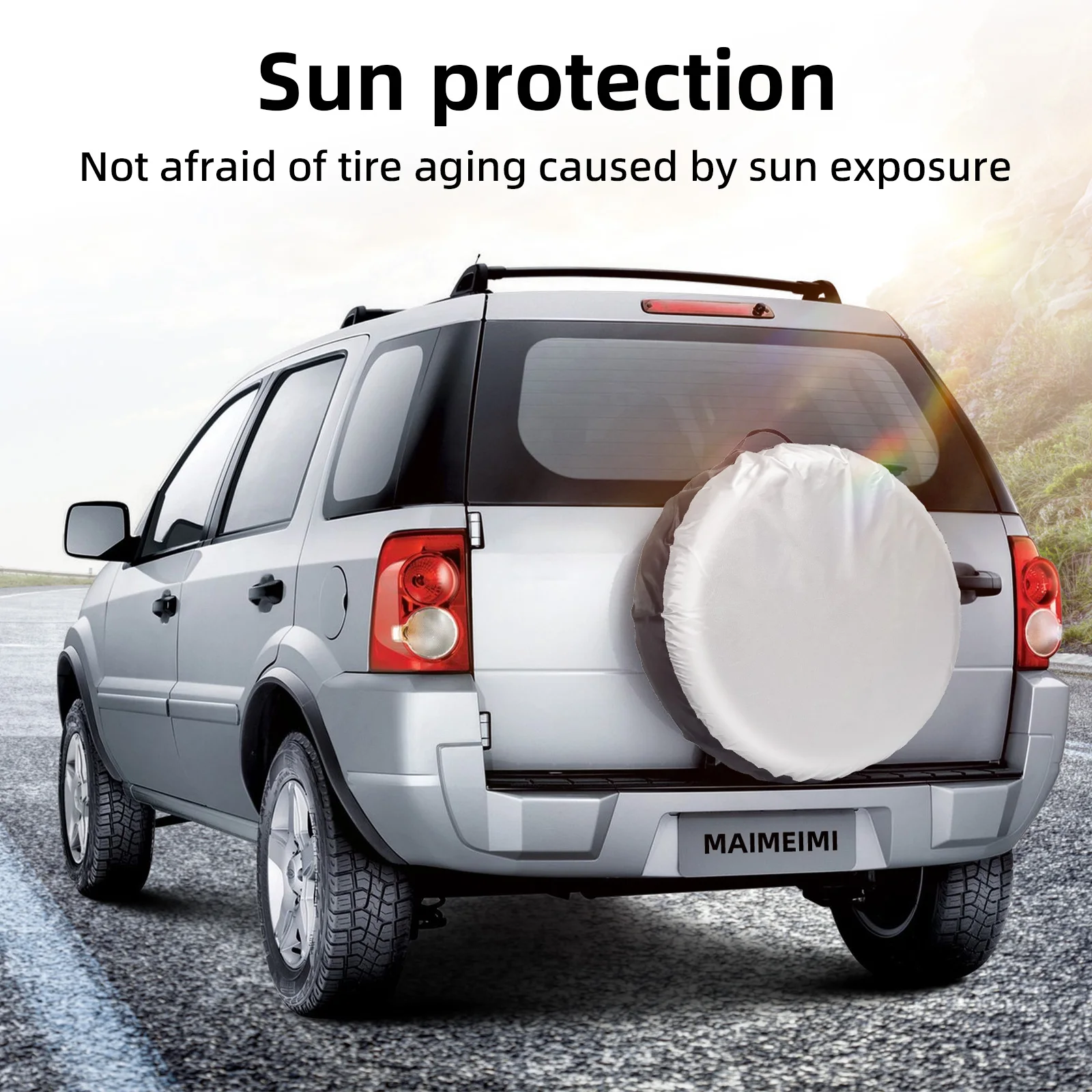 1/2/3/4PCS Car Auto Wheel Spare Tire Cover Storage Bags Polyester Tyre Wheel Covers Protector Waterproof Dust-proof Tire Bag