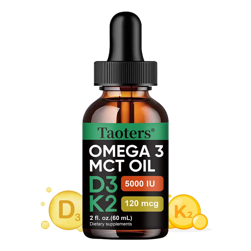 

Vitamin D3 + K2 Drops - Omega 3 - Supports Healthy Bones, Heart and Teeth