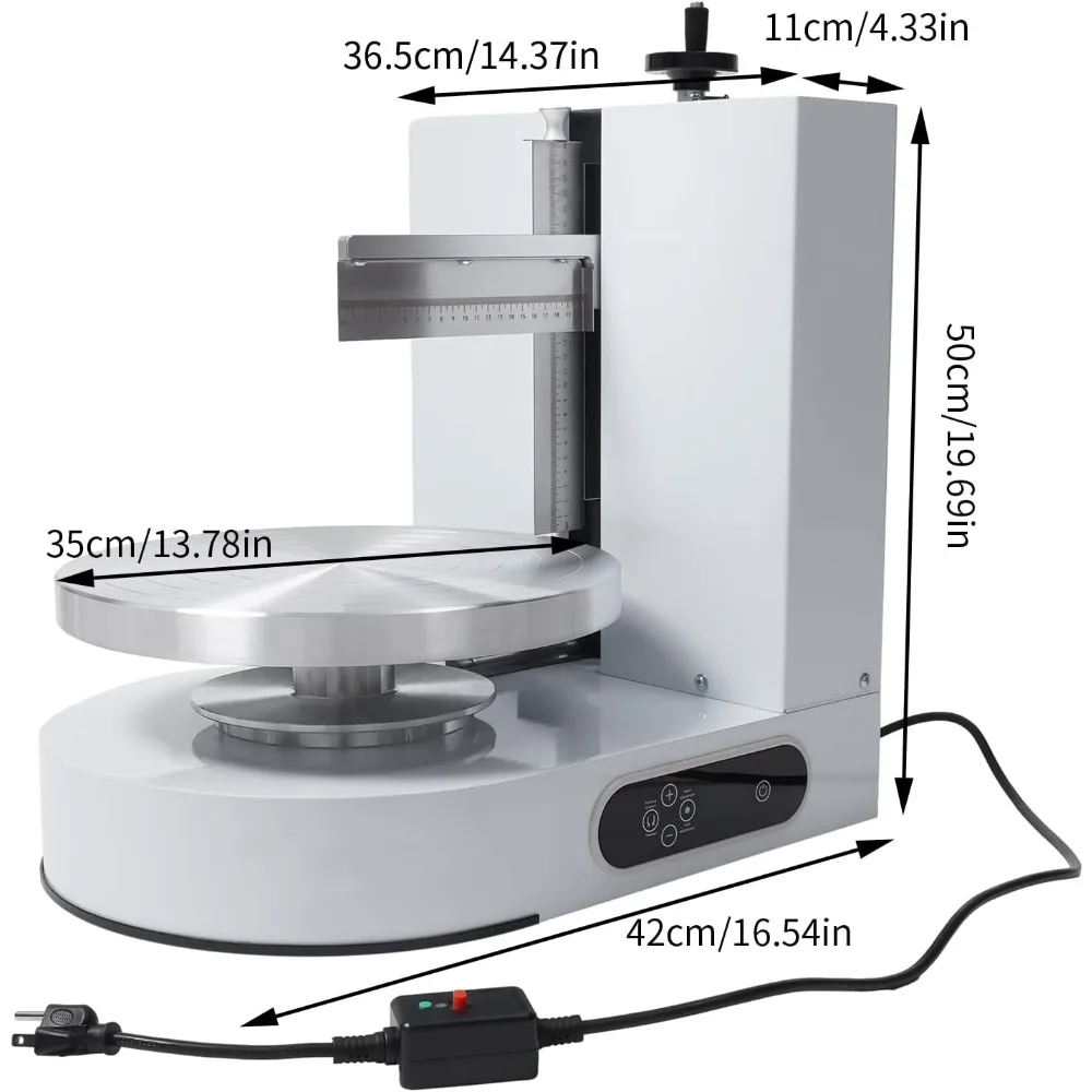 آلة طلاء تزيين الكيك 110-220 فولت، آلة توزيع كريمة الكيك الكهربائية تنطبق على الكعكة 4-12 بوصة، 60-320 دورة في الدقيقة قابلة للتعديل #5