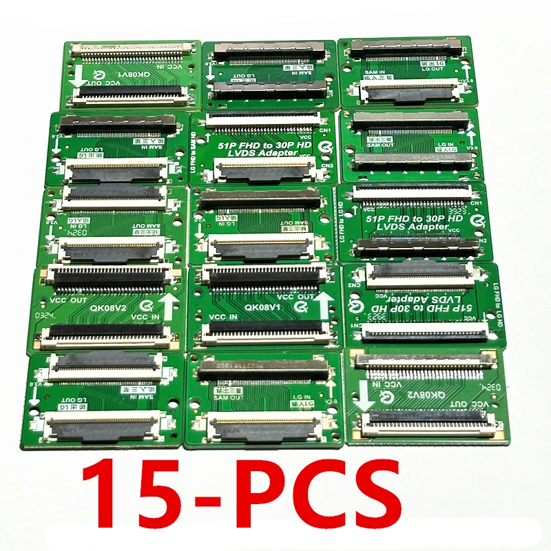 15PCS/ FHD LVDS 2K 51pin/30pin do kabla SAM Turn LG przewód łączący płytka przyłączeniowa lewego i prawego zamiennika
