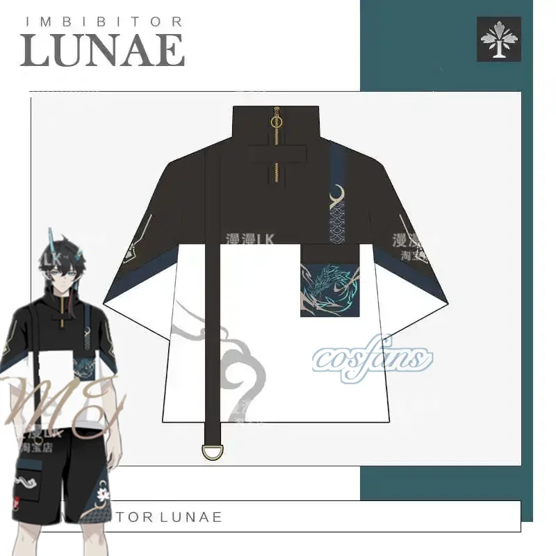 

Anime Honkai: Star Rail Dan Heng Same Style T-shirt Men Women Summer Uniform Short Sleeved Top Shorts Suit Cosplay Costume