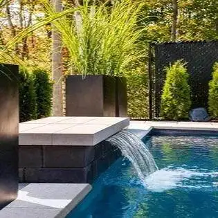 waterscape stainless steel waterfall flowing water fish pond fountain water curtain stacked water circulation outlet sink