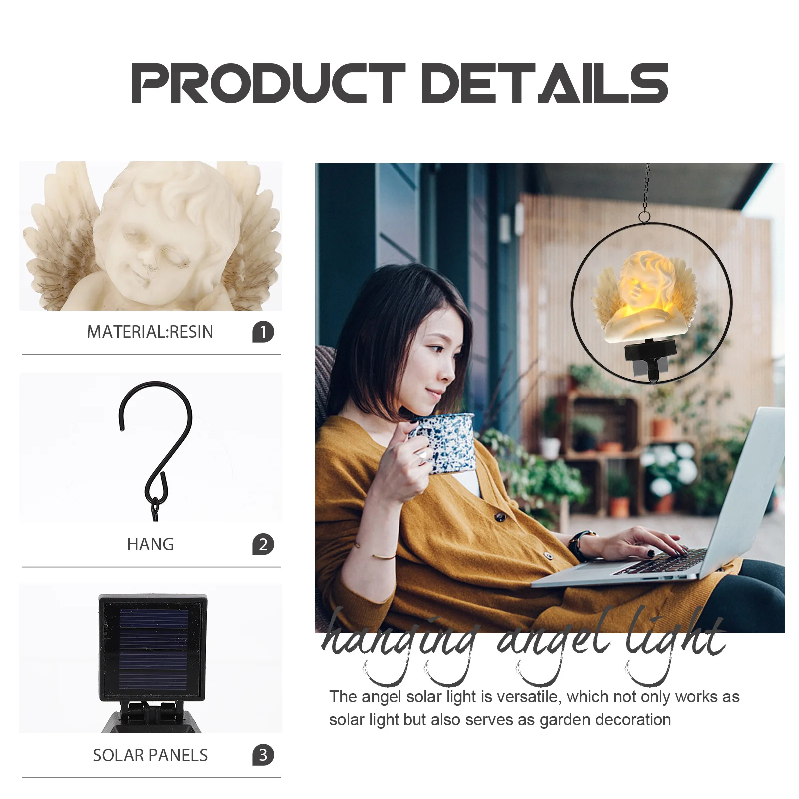 

Angel Light Outdoor Garden Decoration Led Solar Solar Lamp For Yard Lamp For Yard Pathway Lawn Garden Lights