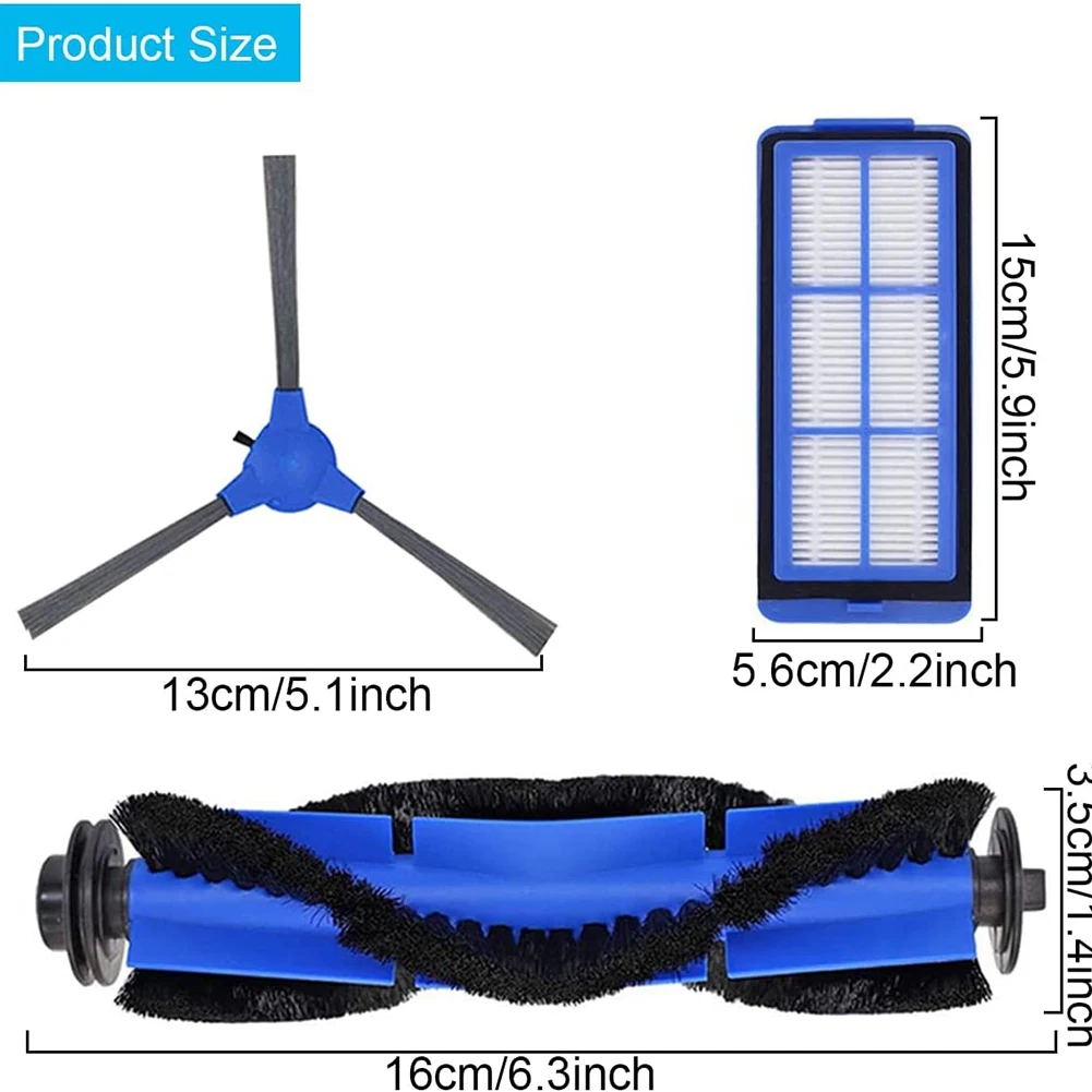 Replacement Main Brush Side Brushes HEPA Filters for Eufy Robovac 11S Max 15C Max 30C Max Vacuums Cleaner Accessories