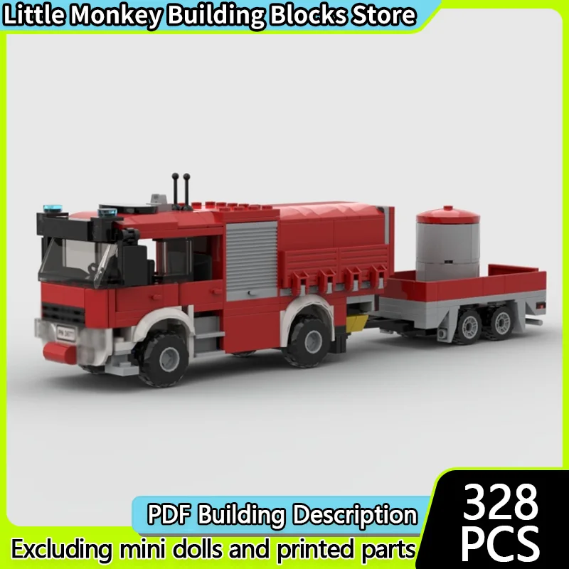 Urban Rescue Vehicles Modell MOC Bausteine Feuergeräte LKW Modulare Technologie Kinder Urlaubsgeschenke Spielzeuganzug zusammenbauen
