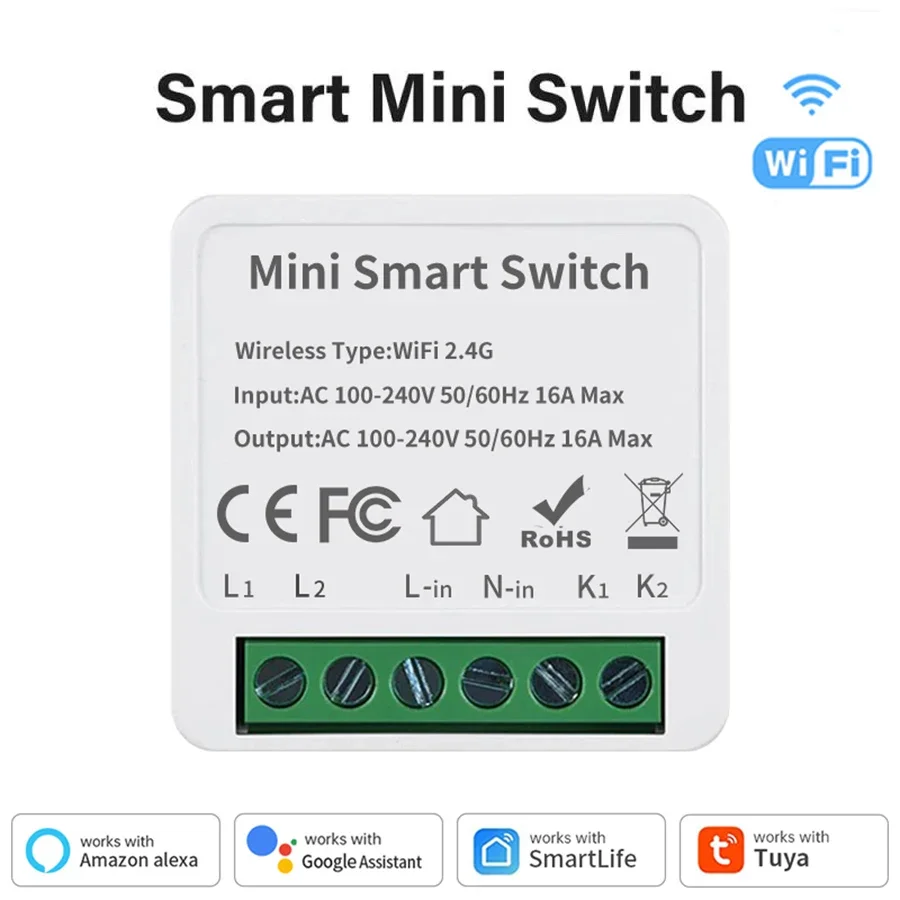 WiFi/Zigbee 3.0 Smart Switch 16A/20A Timer Leistungsschalter 2-Wege-Steuerung für Alexa Google Home Sprachsteuerung Automatisierungsrelais