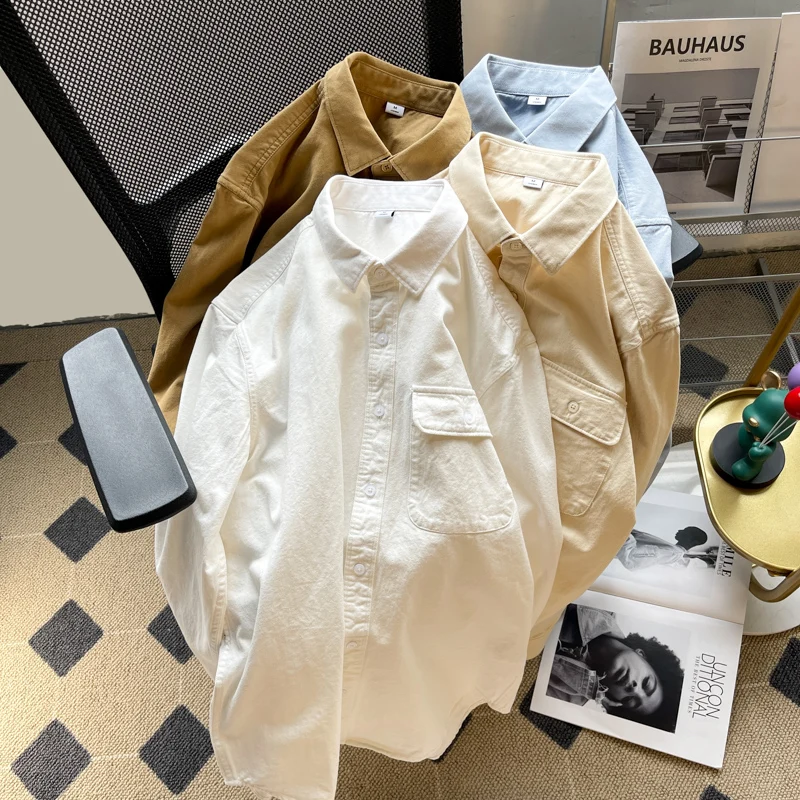 

Однотонная удлиненная куртка с воротником для мужчин и женщин, весна-лето, высококачественная верхняя одежда, прохладный базовый слой, многослойная, в стиле INS, из искусственной кожи...