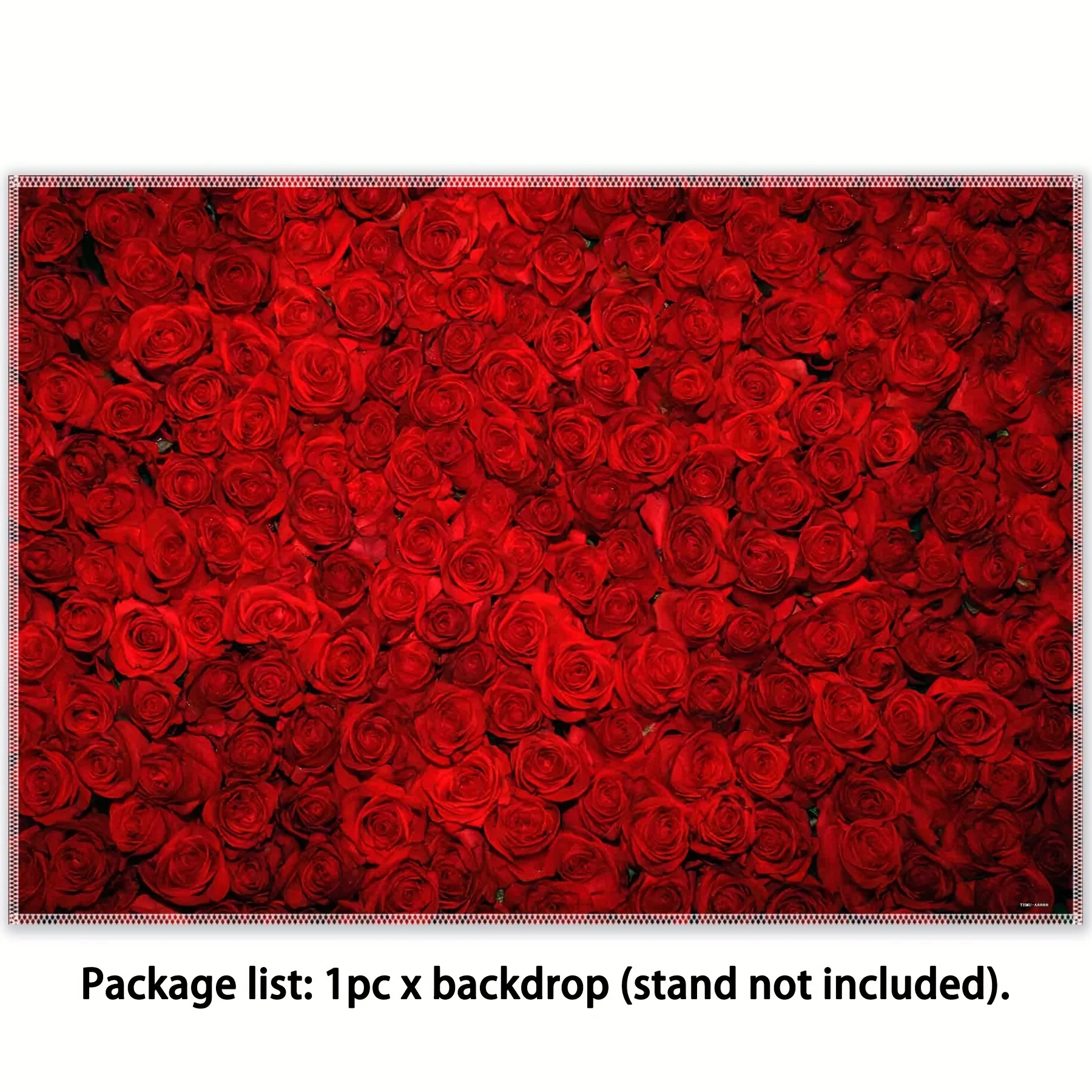 Red Rose Polyester photo background, floral rose wall Valentine\'s Day Mother\'s Day party photo background tapestry