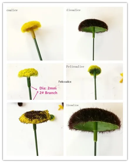 20~200pcs Artificial Plastic Flower Stamens For Nylon Stocking Silk Flower Accessories Chrysanthemum Gerbera Sunflower Stamens