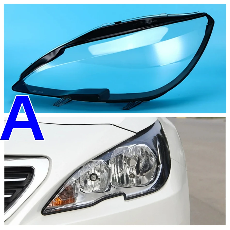 

For Peugeot 408 2014 2015 2016 2017 2018 Auto Accessories Front Headlight Cover Replace The Original Lampshade