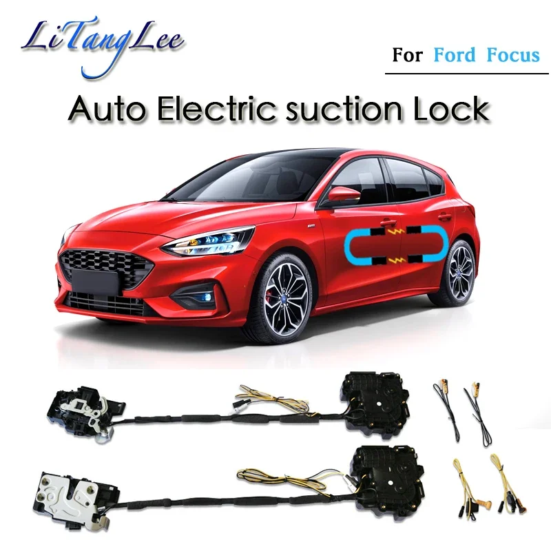 For Ford Focus 2016~2024 Car Soft Close Door Latch Pass Lock Actuator Auto Electric Absorption Suction Silence Closer