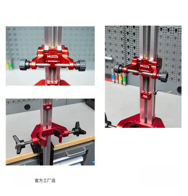 Universal Motorcycle Front Fork Stand Shock Absorber Service Fixture with Ruler for Road Off-Road Scooter