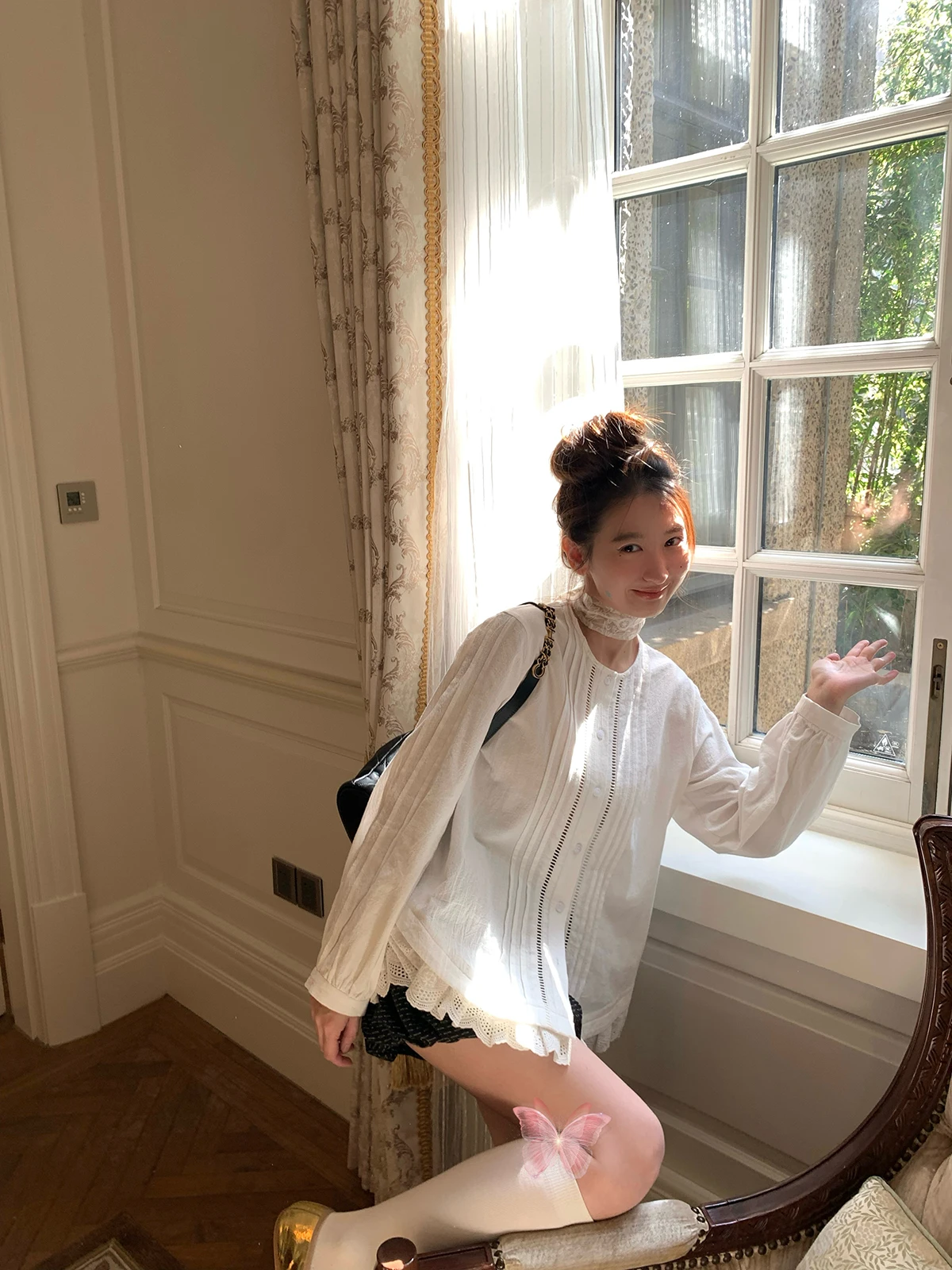 

Summer Comfortable round Neck Shirt Cotton 70% Linen 30% Versatile Floral Print Top Quality Material Commute Style Long ...