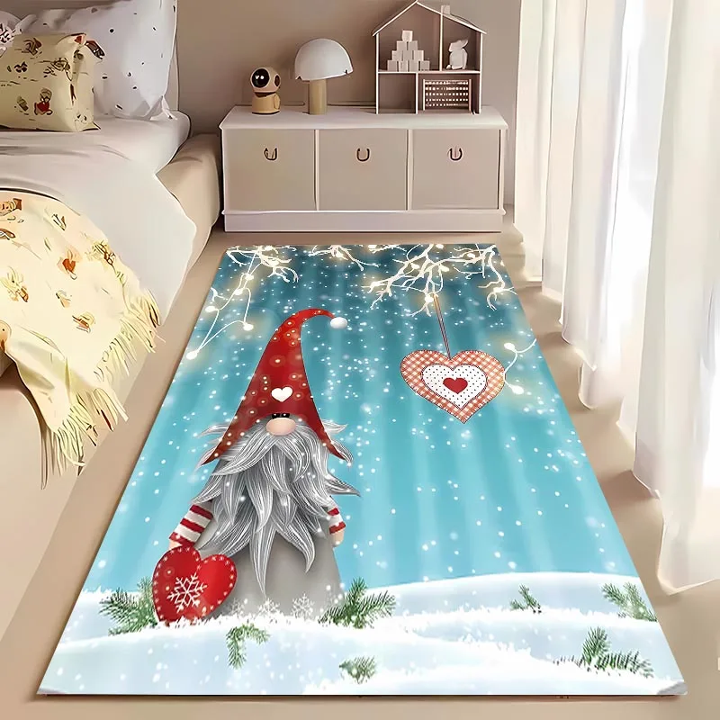 3D HD Printing Warm Christmas Carpet Living Room Rugs Bedroom Sofa Doormat  Decor Mat Kid Non-slip Floor Alfombra New Year Gifts