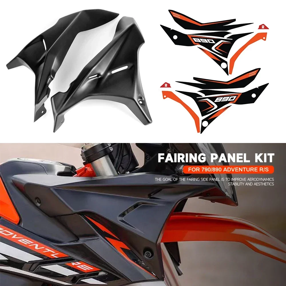 For 790 890 ADV Adventure R S 2022 and Before Year Motorcycle Front Fairing Side Panels Wind Deflector Windscreen Plate Cover