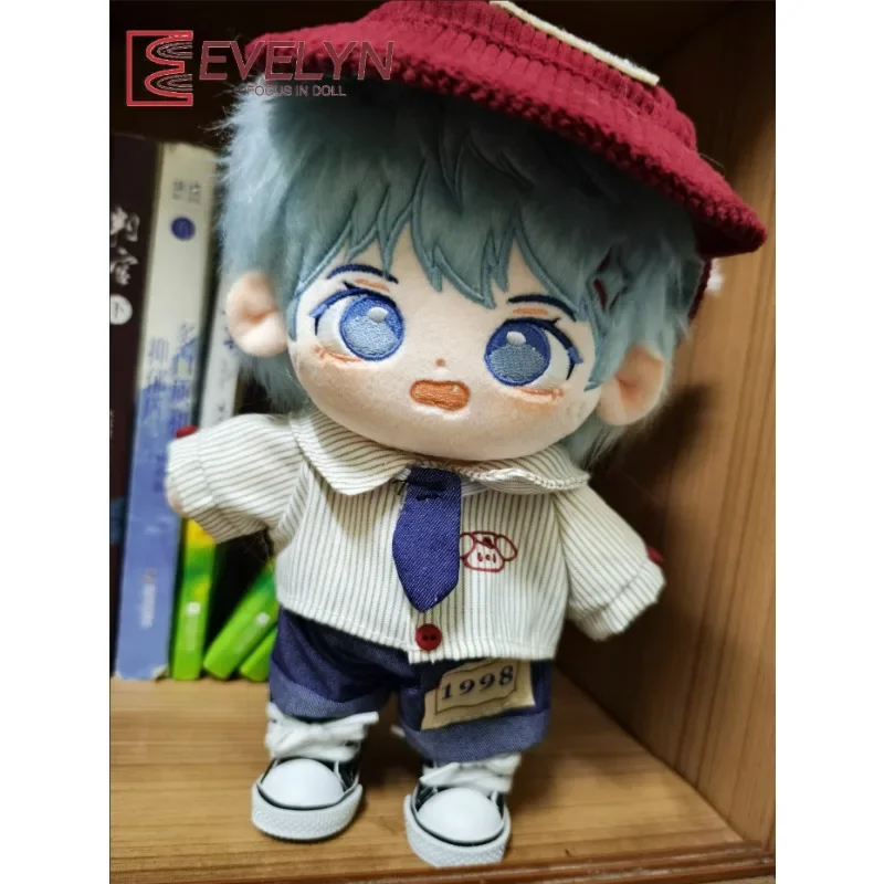 Evelyn American Style Clothes 20cm Doll Clothes Red Hat Stripe Shirt Pants Set Replacement Suits Love and Deepspace Gift