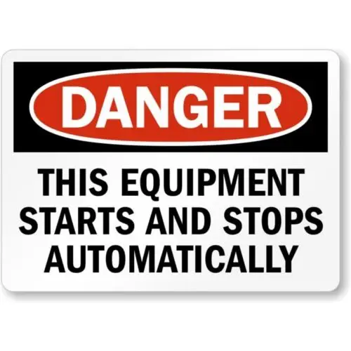Automatic Machine Danger Aluminum Weatherproof Sign p1018 sign