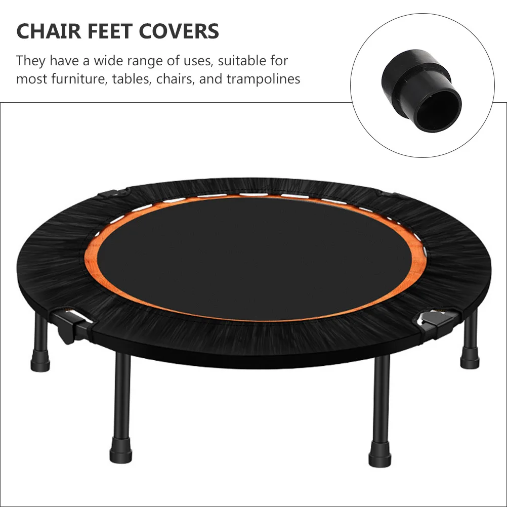 

8pcs Anti-Skid Leg Covers Black Latex Pads For Chair Table Furniture Floor Protector Trampoline Pole Covers Trampoline Non-Slip
