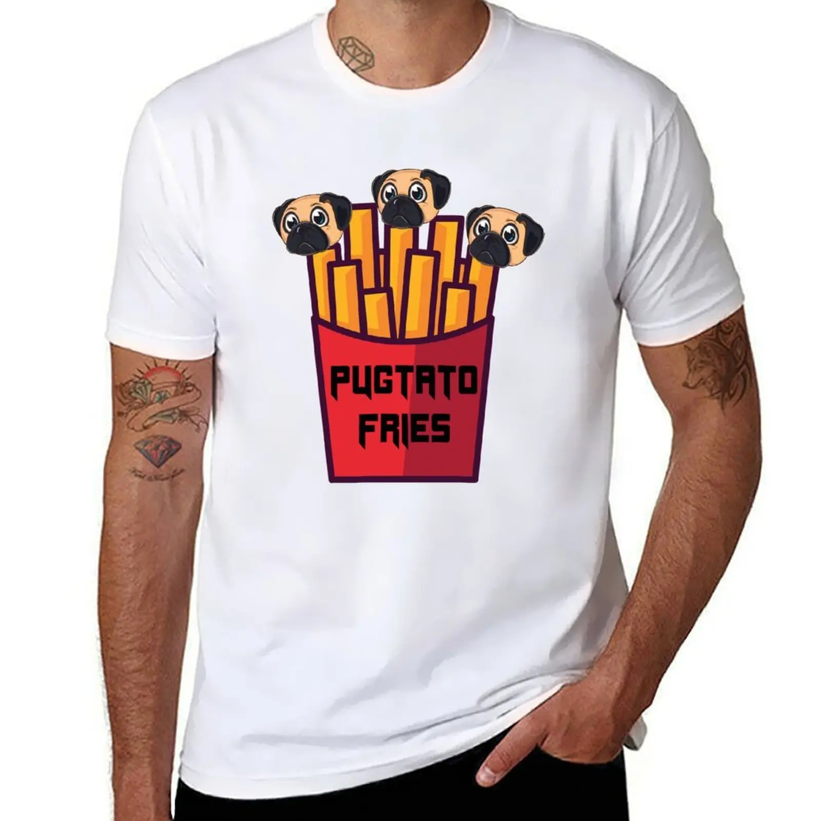 

PUGTATO FRIES T-SHIRT T-Shirt essential t shirt man tshirt T-Shirt