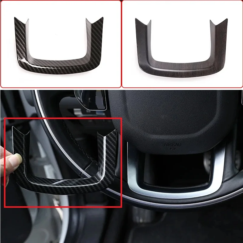 

For Range Rover Velar Sports Evoque For Land Rover Discover Sport ABS Carbon Fiber Steering Wheel Frame Decoration Cover Trim