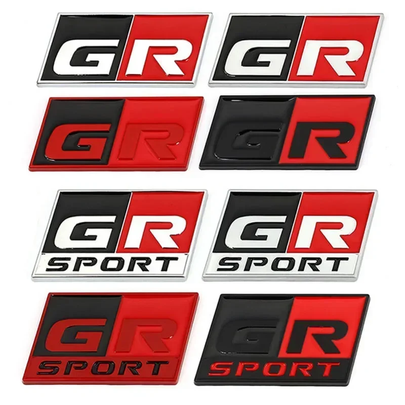 3D Metal GR Sport Logo Car Front Hood Grille Emblem Badge Auto Side Fender Decal Sticker for Toyota HV YARiS RZ RC RS Prius