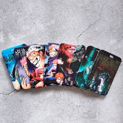Anime Jujutsu Kaisen Card Cover with Lanyard Student Campus Card Hanging Neck Strap Meal Card Pendant ID Card Holder Accessories