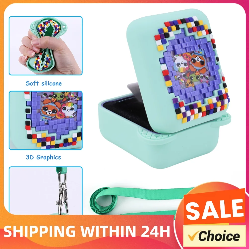 Silicone Cover Case Washable Protective Cover with Lanyard Protective Skin Sleeve for Digital Pet Interactive Virtual