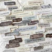 50 unids/pack Vintage inglés diario pegatinas DIY álbum de recortes Collage diario foto álbum regalo decoración papelería suministros
