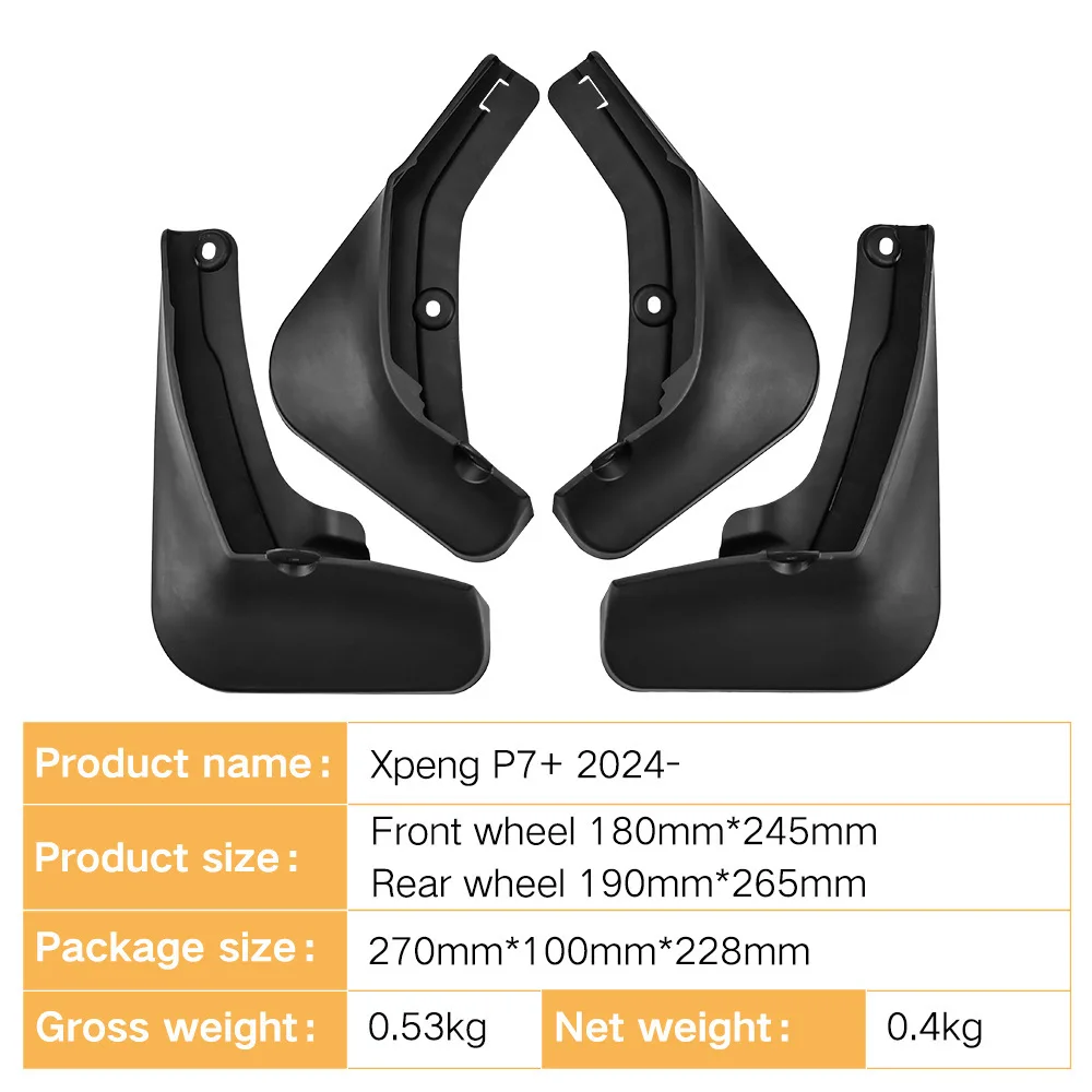 For Xpeng Xpeng P7+ 2024 fender tiles front and rear automotive accessories 4runner accessories car accessories