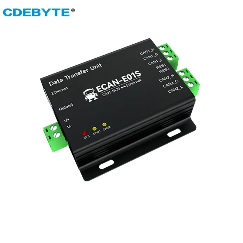 Can to Ethernet Protocol Converter Can2.0 Protocol Can Relay CDEBYTE ECAN-E01S TCP/UDP DC 8-28V Converter Dual Channel