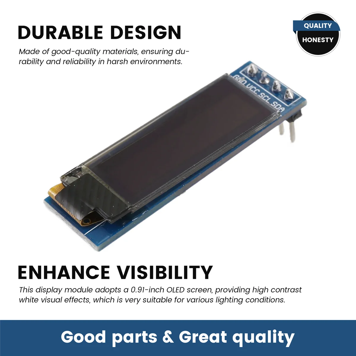 Efficient SSD1306 OLED Display Module OLED Screen Driver DC 3.3V,White Font