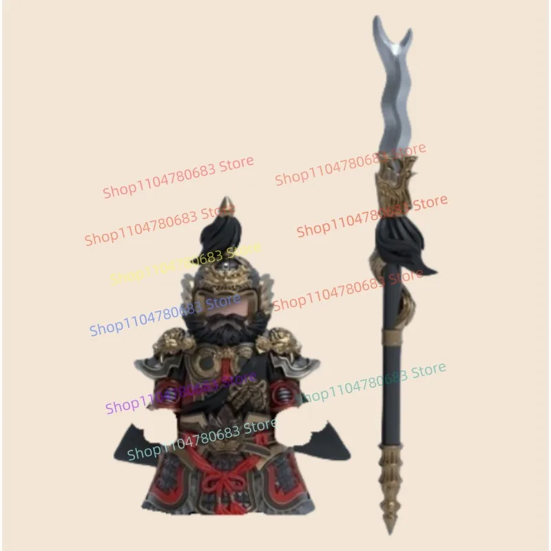 

MOC Building Blocks Mini Model Doll Five Tiger Warriors Zhang Fei Armor Accessories Collectible Display Toy Popular Among Boys