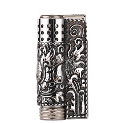 IMCO-Original Gasoline Lighter Windproof Retro Armor Lighter Zinc Alloy Cover Stainless Steel Oil Cigarette Lighter 6700