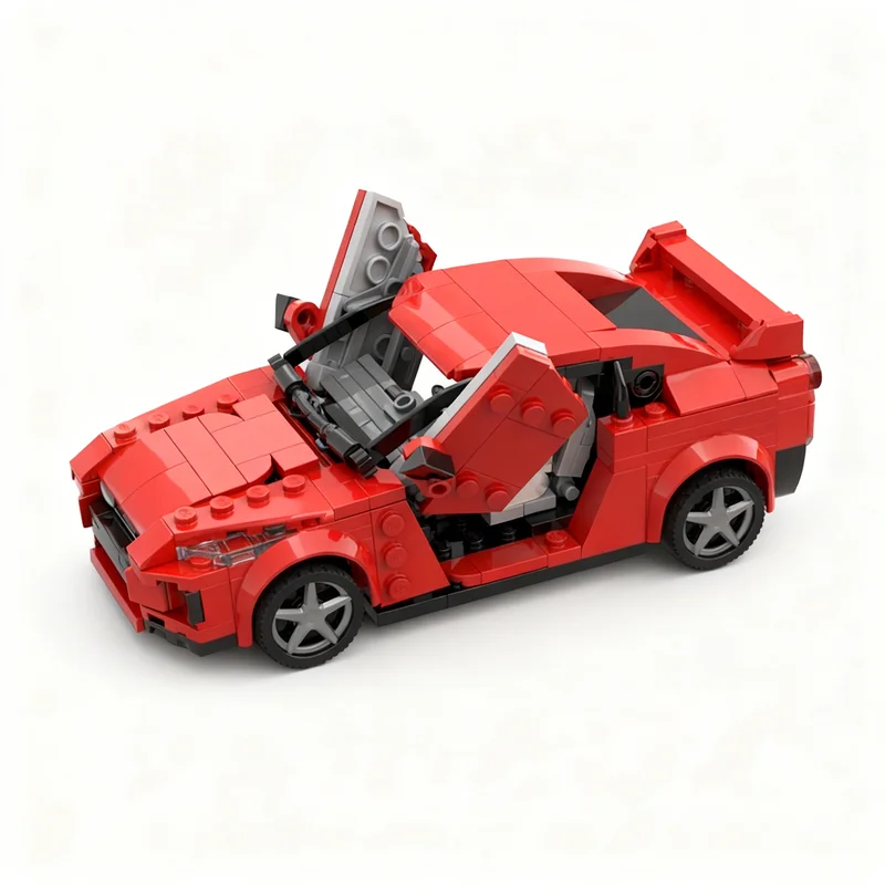 

NEW 341PCS MOC City Champions Super Car Nissan Gtr Model Technology DIY Assembly Building Blocks Display Birthday Gift Building