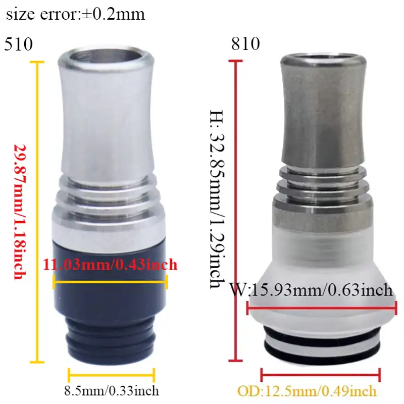 1 قطعة 510 810 9 ثقوب تحويلة مكافحة البصق النفط الفولاذ المقاوم للصدأ البلاستيك مزيج بالتنقيط تلميح